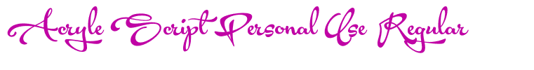 Acryle Script Personal Use Regular